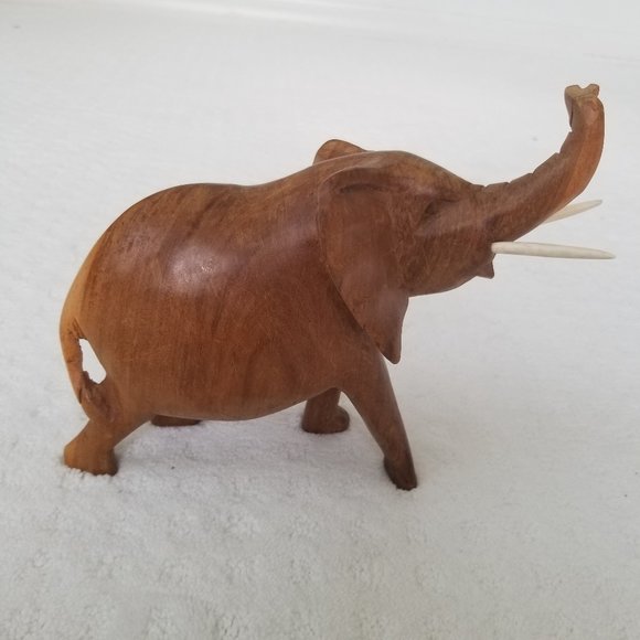 Unlisted Other - Genuine Besmo Hand Carved In Kenya Wooden Elephant